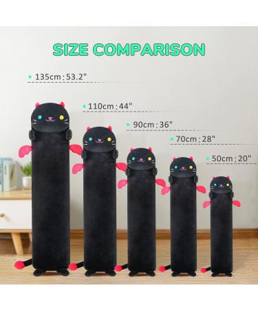 Mewaii 36in Luminous Cat Plush Pillow Black - Soft Stuffed Animal Toy for Kids - Long Squishy Huggable Night Light Kitty - Buy Online on SooperMarket.com