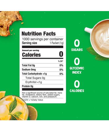 Pyure Organic Stevia Packets - White Sugar Substitute | Zero Carb Zero Sugar Zero Calorie Sweetener | Plant-Based Stevia for Keto Coffee | 1000 Count - Buy Online on SooperMarket.com