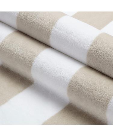 LULUHOME Plush Oversized Beach Towel - 36 x 70 Inch Fluffy Cotton Chiffon Striped Pool Towel for Adults - Large Summer Cabana Swimming Towel - Buy Online on SooperMarket.com