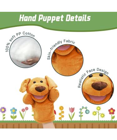 Lilizzhoumax Simulation Puppy Hand Puppet - Interactive Plush Dog Toy for Kids | Role-Playing & Early Education Fun - Buy Online on SooperMarket.com