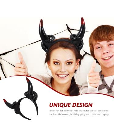 Cabilock Sheep Horns Headband Gothic Sheep Horn Hairbands Devil Horn Headband Animal Cartoon Show Headdress Photo Props for Fancy Dress Cosplay Costume - Buy Online on SooperMarket.com