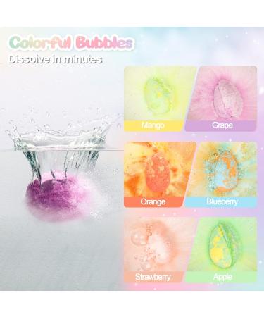 Bath Bombs for Kids Panspace 6 Pack Dino Egg Kids Bath Bombs with Surprise Inside Bath Bomb Gift Set with 2 Silicone Bracelets and 6 DIY Jewels Shoe Charms for Birthday Christmas - Buy Online on SooperMarket.com