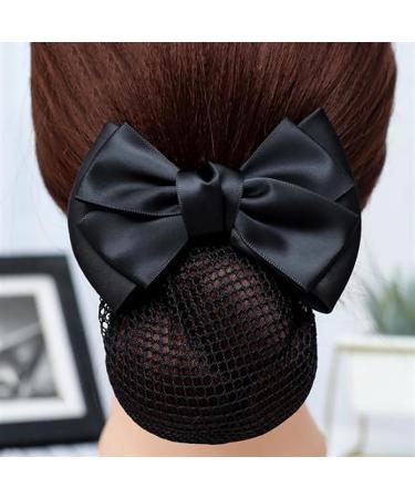 2 Pieces Hair Bowknot Bun Covers | Elastic Mesh Hair Caps for Nurses & Flight Attendants - Shop Internationally! - Buy Online on SooperMarket.com