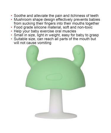 Silicone Teether Mushroom Shaped for Infants 4+ Months - Pink/Green - Buy Online on SooperMarket.com