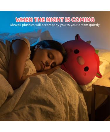 Mewaii 14'' Strawberry Cow Mushroom Soft Pillow Stuffed Animal Plush - Cuddly Pink Cow Toy for Kids - Buy Online on SooperMarket.com