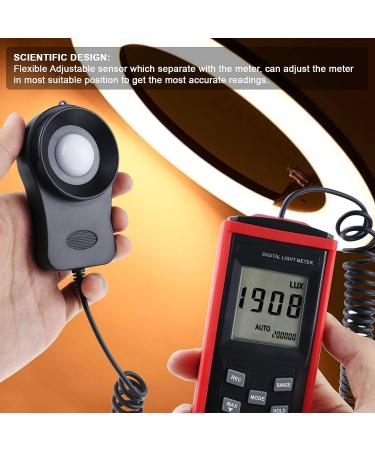 Digital Light Meter Illuminance Lux Meter with Record Function  0200 000 Measurement Range Flexible Sensor Light Tester for Photography  Plants  Indoor  Outdoor - Buy Online on SooperMarket.com
