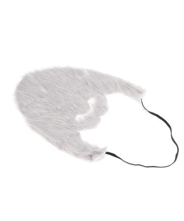 Gray Fake Beard with Elastic Band - Lightweight & Soft Plush for Parties & Festivals | Perfect Trick Prop - Buy Online on SooperMarket.com