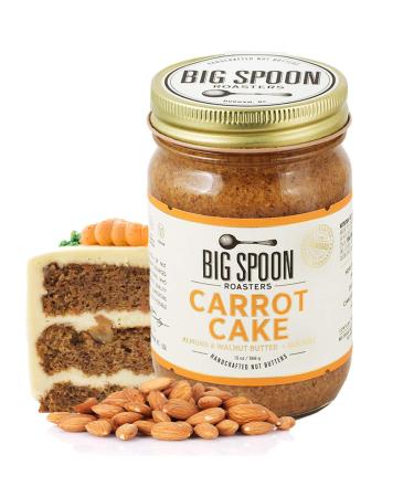 Big Spoon Roasters Carrot Cake Almond & Walnut Butter w/ Maple Syrup & Sea Salt - Keto Friendly & Paleo - Crunchy Almond Butter w/ Bee-Friendly Almonds - Gourmet, Vegan Nut Butter - 13 Ounces Carrot Cake 13 Ounce (Pack of 1)