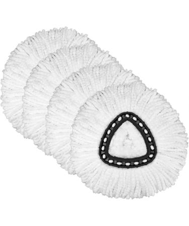 4 Pack Mop Heads Replacement for O-Ceda Easy Wrin Spin Mop, Microfiber Spin Mop Refills, Easy Cleaning Mop Head Replacement 4 Count (Pack of 1)