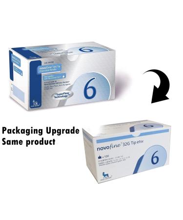 NovoFine 32G 6mm Disposable Pen Needles - 100ct | 1/4 inch Tip - Buy Online on SooperMarket.com