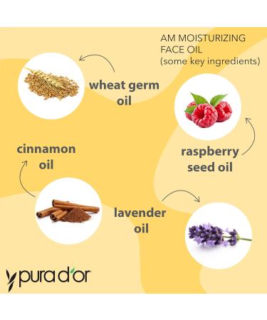 PURA D'OR Organic Moisturizing Face Oil 3.3 Oz - Anti-Aging Hydrating & Brightening Skincare for All - Vegan Paraben-Free - Morning Glow for Radiant Skin - Buy Online on SooperMarket.com