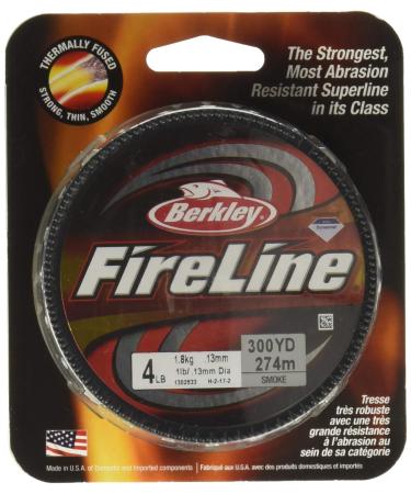 Berkley Fused Crystal Fireline, 10/4 Lb, 125 Yd , Smoke