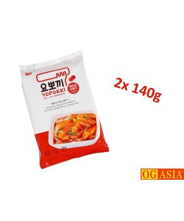 Yopokki Rice Cake Double Pack - Sweet & Sour Korean Instant Tteokbokki 2x140g | OG Asia - Buy Online on SooperMarket.com