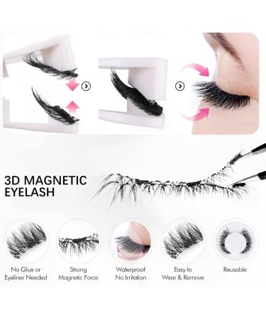 AYNKH Magnetic Eyelashes with Applicator Natural Look No Glue Needed Reusable Lashes Kit without Eyeliner Easy to Wear and Remove for All-Day Comfort Multi Style to Choose (Nature) - Buy Online on SooperMarket.com