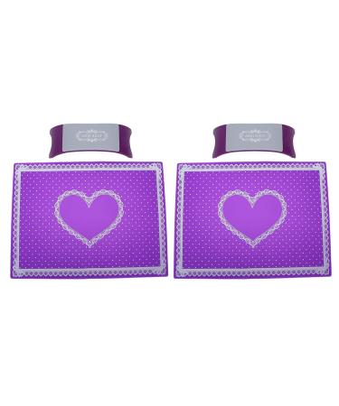 Nail Art Hand Cushion Smooth And Beautiful Beautiful And Practical Environmental Health Easy To Clean Manicure Hand Rest Strong And Sturdy for Home Salon Purple