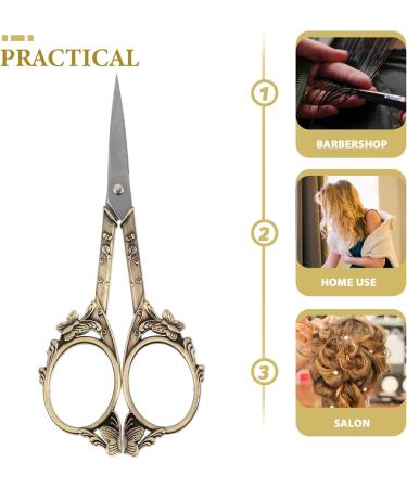 Compact Stainless Steel Beauty Scissors - Multi-Function Eyebrow & Nose Hair Scissors for Travel | Wear-Resistant & Portable - Buy Online on SooperMarket.com