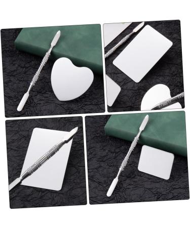 VILLCASE 3 Sets Ring Palette - Nail Art Display & Mixing Kit | Mini Stainless Steel Nail Accessories 7.6x5.1cm - Buy Online on SooperMarket.com