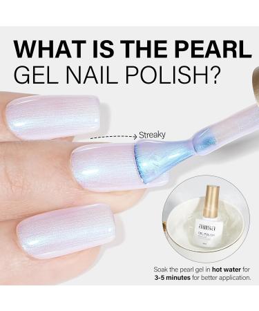AILLSA Pearl Gel Nail Polish - Chrome Mermaid & Iridescent Shimmer - Soak Off UV Gel for DIY Manicure & Holiday Gifts - 0.27 Fl Oz - Buy Online on SooperMarket.com