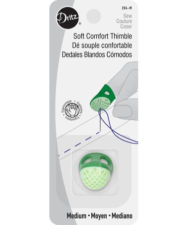 Dritz 204-M Soft Comfort Thimble  Size Medium Green 1