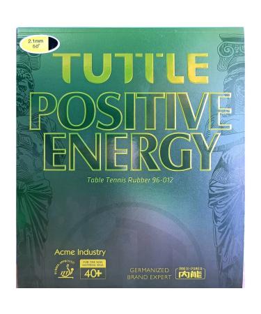 Pingponghouse Tuttle Positive Energy I.T.T.F. Approved Competition Grade Table Tennis Rubber with 2.1-2.2 mm Sponge Thickness Semi-Tacky Red