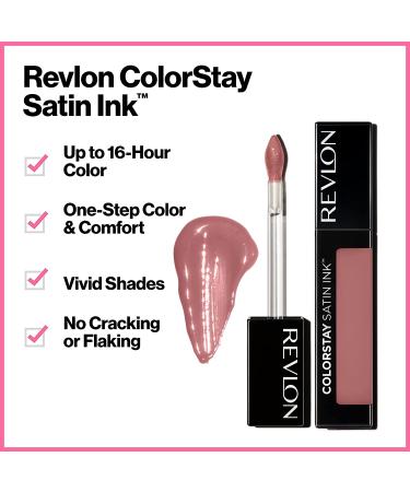 Revlon ColorStay Satin Ink Liquid Lipstick in Partner in Crime - Longwear Lip Color for Spooky Halloween Makeup - Buy Online on SooperMarket.com