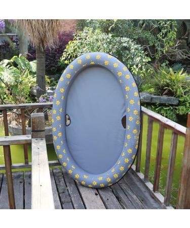 Pet Float Raft Puppies Swimming Floating Raft Pet Dog Cat Pool Float Inflatable Bed Beach Toy for Dogs Ring Raft Float for Pet Gray - Buy Online on SooperMarket.com