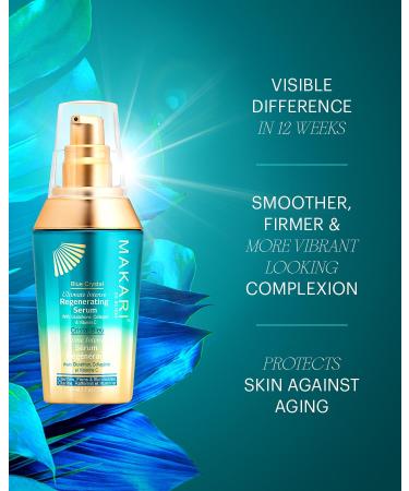 Makari Blue Regenerating Crystal Serum 1.7 OZ | Brightening & Tightening Body Serum with Natural Glutathione | Anti-Aging Dark Spot Reduction & Even Complexion - Buy Online on SooperMarket.com