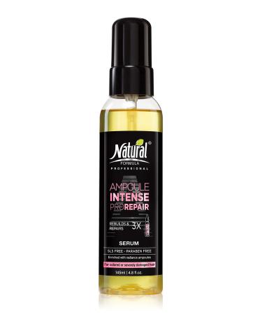 Natural FORMULA Ampoule Intense Hair Serum Restore  Nourish and Strengthen Dry  Damaged and Color-Treated Hair - Paraben and SLS Free Serum - 4.8 Fl Oz