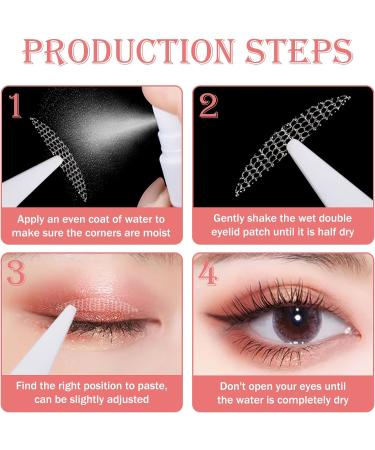 Invisible Eyelid Lift Strips 240PCS - Natural Look Double Eyelid Stickers for Hooded Eyes | Waterproof Eyelid Tape for Droopy Eyelids - With Spray Bottle Water-Sticky Solution - Buy Online on SooperMarket.com