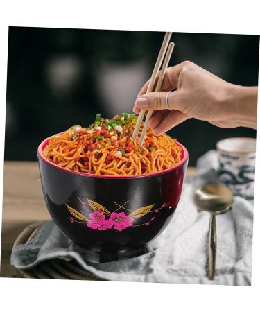 1 pc Home Food Rice Salad Ceramic Practical Household Restaurant Plastic Ramen Thread 9.6X9.4CM Black - Buy Online on SooperMarket.com