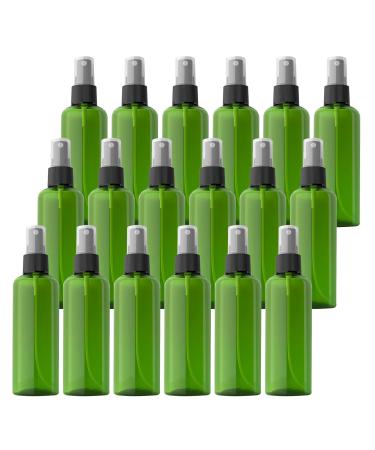 TIANZD 24 Pieces Empty 100 ml Green PET Plastic Fine Mist Pump Spray Bottles with Black Top Portable Sprayer for Perfume Water Cosmetic Travel Containers Refillable 2x Funnel