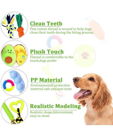 Jotol Dog Toy Set - 20PCs 100% Natural Cotton Interactive Toys for Dental Care | Best Pet Rope Toys for Small & Medium Dogs - Buy Online on SooperMarket.com
