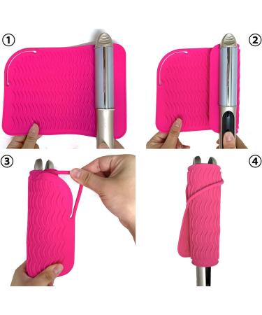 Heat Resistant Mat for Curling Irons & Hair Styling Tools - 9x6.5 Pink | Shop Internationally - Buy Online on SooperMarket.com