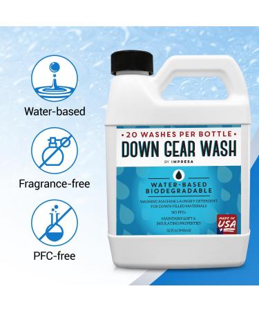 20 Loads Concentrated Down Wash Detergent - Restore Loft & Warmth for Coats & Jackets - USA Made - High-Performance 32 oz Detergent for Water Repellency - Buy Online on SooperMarket.com