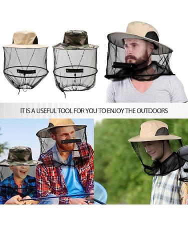 DOKLY 2 Pack Mosquito Head Net Hat - Premium Nylon and Polyester Fabric for Ultimate Protection Face Cover Fly Protection Netting Hat for Men Women Outdoor Lover Fishing Hiking Gardening Beekeeping - Buy Online on SooperMarket.com