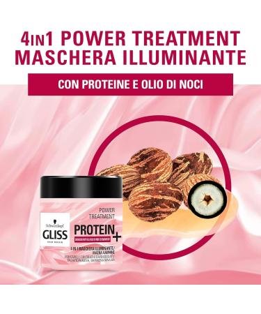 Schwarzkopf Gliss 4-in-1 Mask with Protein & Babassu Nut Oil - 400ml | Intensive Hair Repair & Nourishment - International Shipping - Buy Online on SooperMarket.com