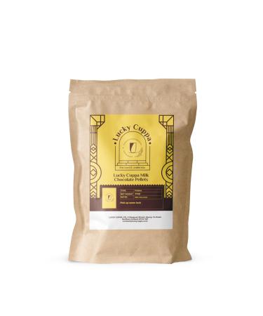 Lucky Cuppa Milk Chocolate Pellets - Instant Hot Chocolate - Premium Hot Chocolate for Chocolate Lovers - 250g