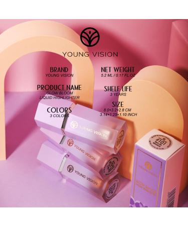 YOUNG VISION Soft Natural Glow Liquid Highlighter - Long-Wearing Smudge Proof Illuminator for Dewy Finish in Vanilla Frost | 0.17 Fl Oz - International Shipping Available - Buy Online on SooperMarket.com