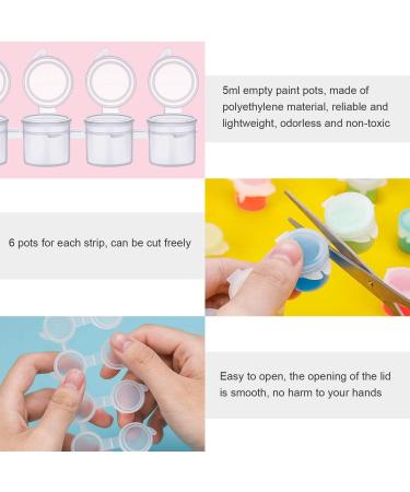 36 Large Empty Paint Pots with Lids - 5ml/0.17oz Acrylic Paint Containers for Kids Classroom Art Supplies - Buy Online on SooperMarket.com