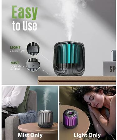 Jack & Rose 140ml Small Diffuser for Home & Office - 7 Color Essential Oil Air Diffuser with Auto Off Function - Buy Online on SooperMarket.com