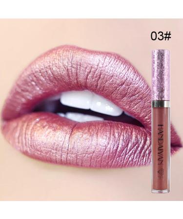 Liquid Glitter Lipstick Set - Waterproof Metallic Gloss for Teens & Women | 6PCS Diamond Shimmer Lip Color - Buy Online on SooperMarket.com
