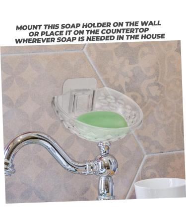 Ciieeo 4 Pcs Transparent Soap Box Soap Holder Bathroom Soap Mount Sink Shower Soap Dish Soapdish Soap Case Self-adhesive Soap Dish Soap Stand Home Supplies Plastic Household Products Tray - Buy Online on SooperMarket.com
