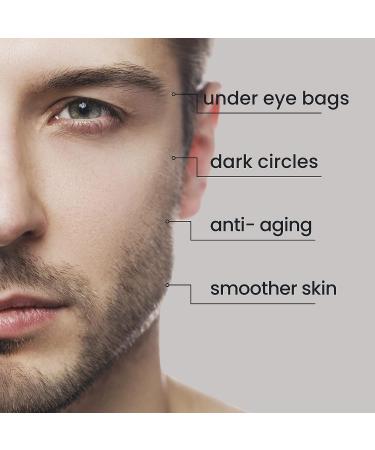 Men's Anti-Aging Eye Cream - Reduce Dark Circles, Puffiness, Fine Lines & Wrinkles - With Peptides, Hyaluronic Acid & Rice Proteins - Buy Online on SooperMarket.com