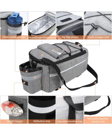 Lixada Insulated Bike Trunk Bag - Rear Rack Storage Luggage & Cooler Shoulder Bag - Buy Online on SooperMarket.com