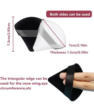4 Pcs Powder Puff Makeup Puff Triangle Powder Puff Soft Powder Sponge Reusable Makeup Triangle Sponges with Strap for Loose Powder Body Cosmetic Foundation Wet Dry Makeup Tool Black and White black+white - Buy Online on SooperMarket.com