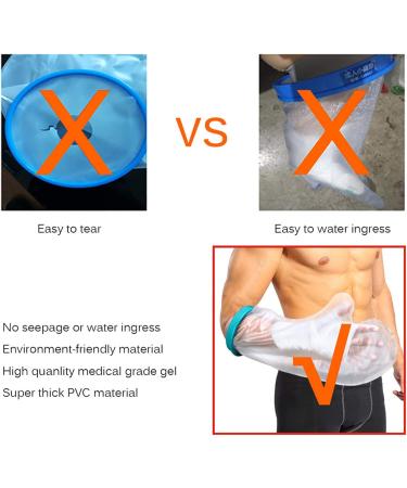 Bathing Wound Protectio Cover - Adult Short Arm Blue And White Bathing Wound Protectio Cover Bathing Waterproof Cover Wound Waterproof Protectio Cover 51cm - Buy Online on SooperMarket.com