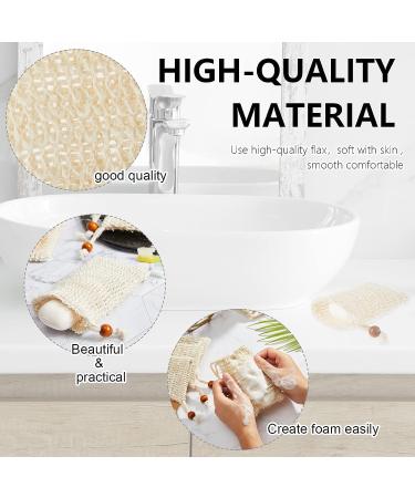 Cunhill Sisal Soap Saver Bag with Wooden Bead - Exfoliating and Drying Soap Pouch for Bath and Shower - Buy Online on SooperMarket.com