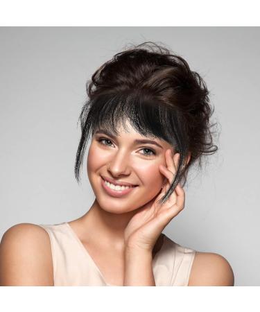 OSALADI Piece Bangs Hair Clip Extension Wispy Bangs Wig Fringe Clip in Bangs Black Hair Bang Wispy Fringe Bangs Flat Neat Air Bangs Fake Hair Bangs Clip in Fringe Elegant Xuchang Woman Natural Color - Buy Online on SooperMarket.com