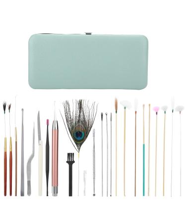 Ear Wax Removal Tool Set - 23 Piece Double Ended Ear Picks Stainless Steel Mint Green Ear Scoop - Ear Pick Sets - Buy Online on SooperMarket.com