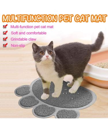 INFURIDER Cat Litter Mat Cute Paw Shape Pet Feeding Mat 15 x12 Cat Food Water Bowl Placemat Anti-Slip Puppy Cat Eating Dish Pad for Pet Accessories(2 Pack) - Buy Online on SooperMarket.com